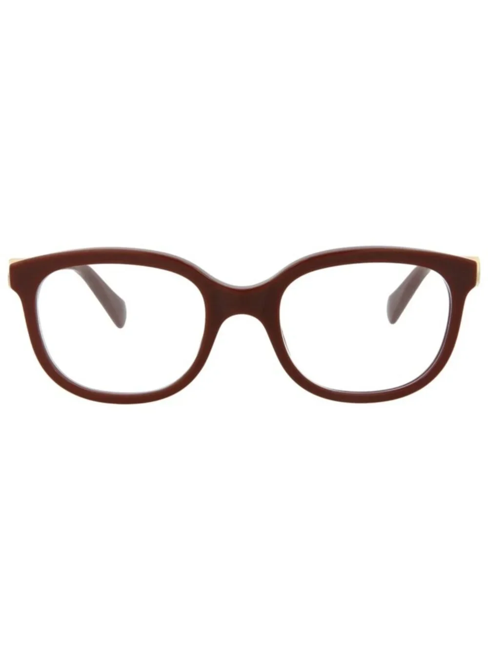 New Gucci Women's Eyeglasses Square Rectangle Acetate Frame Burgundy Burgundy